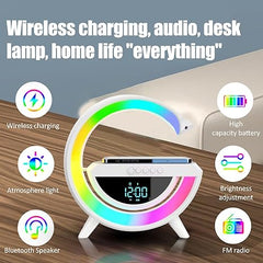 شاحن لاسلكي LED مع مكبر صوت